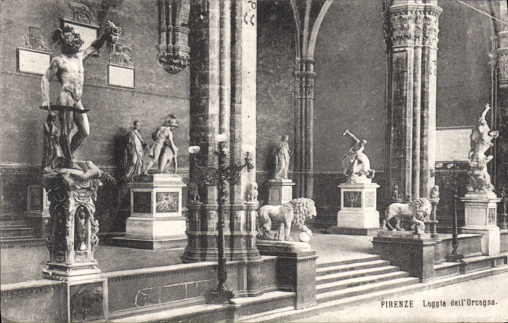 VINTAGE POSTCARD Firenze Loggia Dell Orcagna