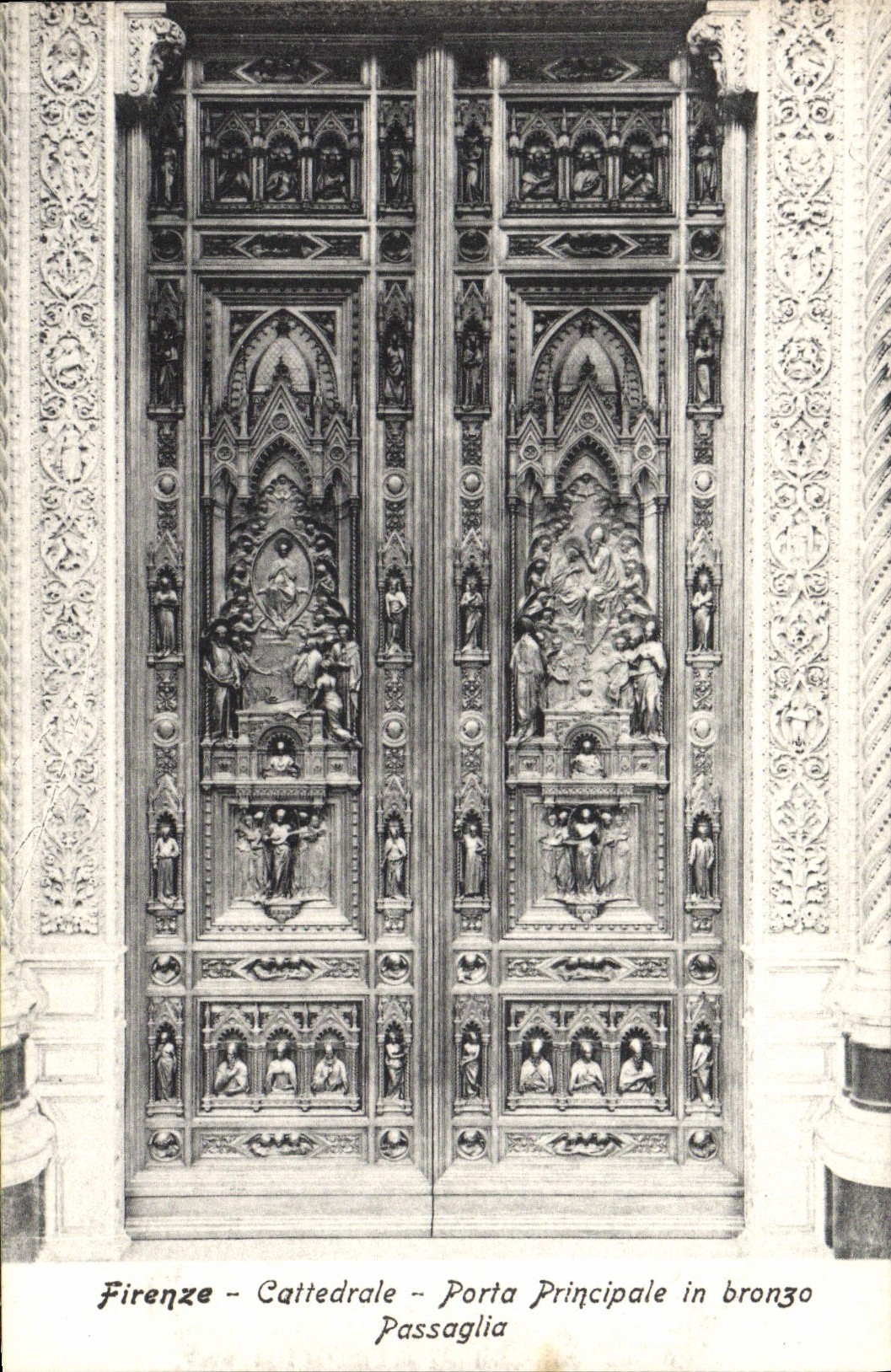 CPA Firenze Cattedrale Porta Principale In Bronzo Passaglia