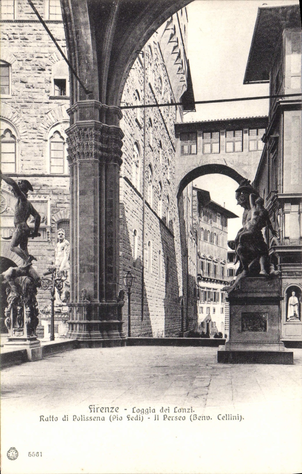 VINTAGE POSTCARD Firenze Loggia Dei Lonzi