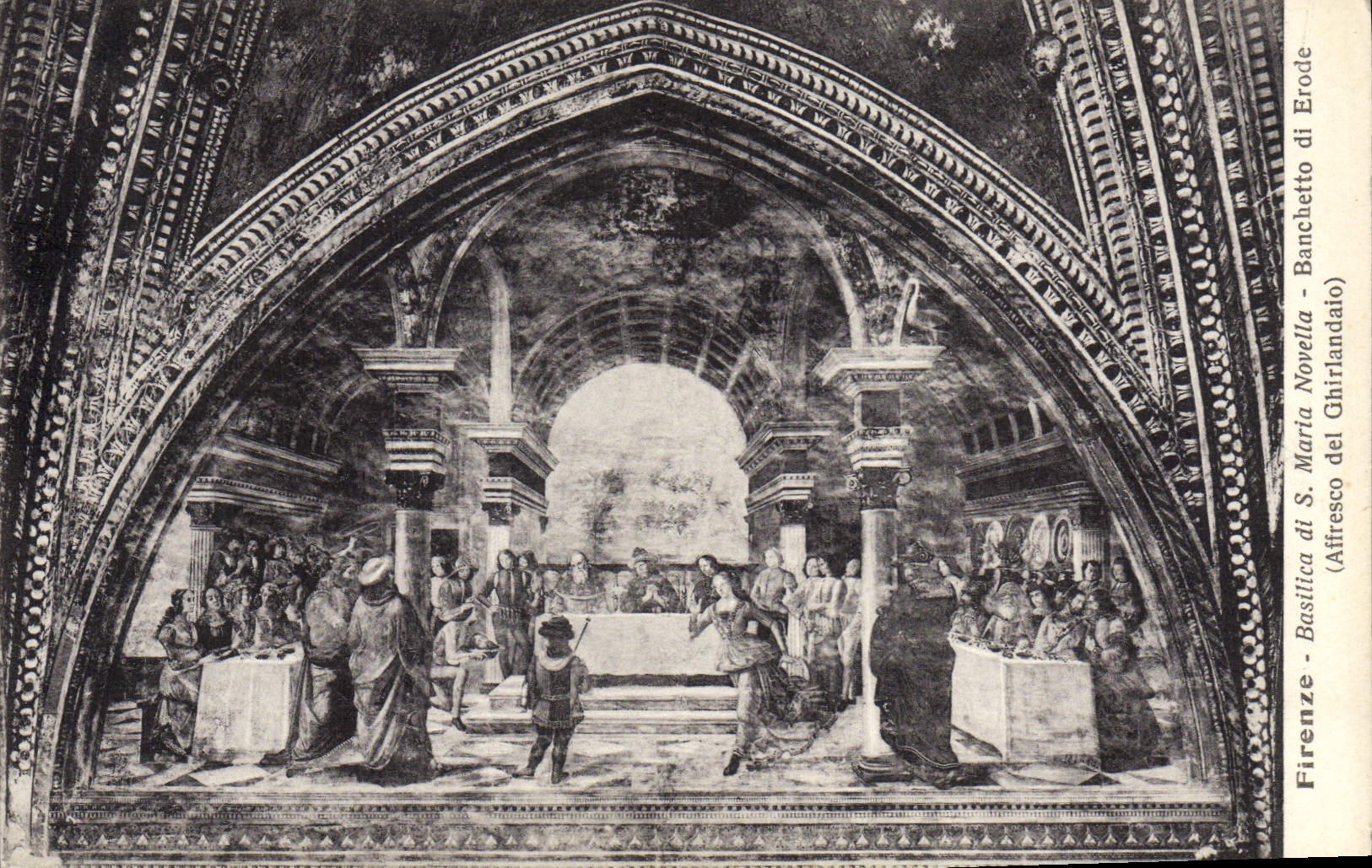 Basílica Maria Novella Banchetto di Erode de Firenze de la POSTAL de la VENDIMIA