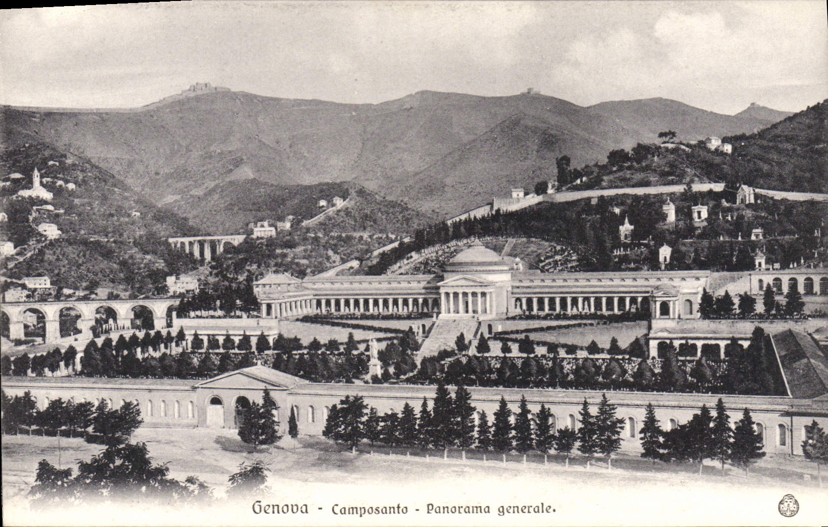 VINTAGE POSTCARD Genova Campasanto Panorama General