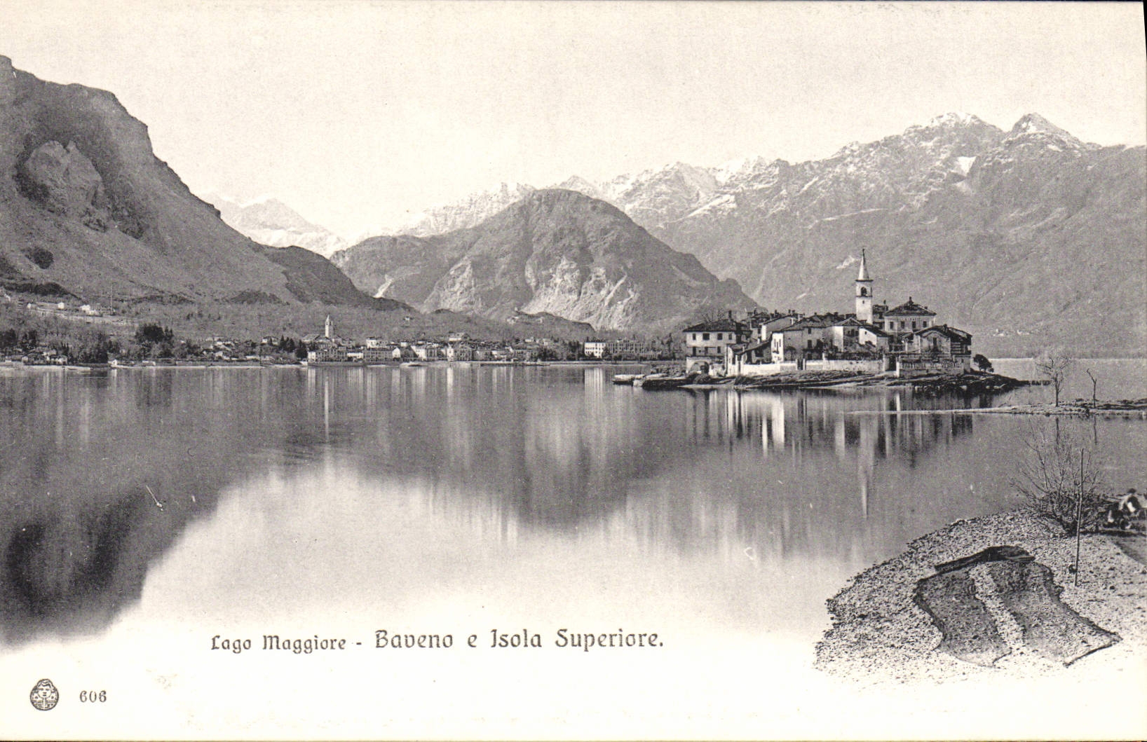 La POSTAL Lago Maggiore Baveno E de la VENDIMIA aisló Superiore