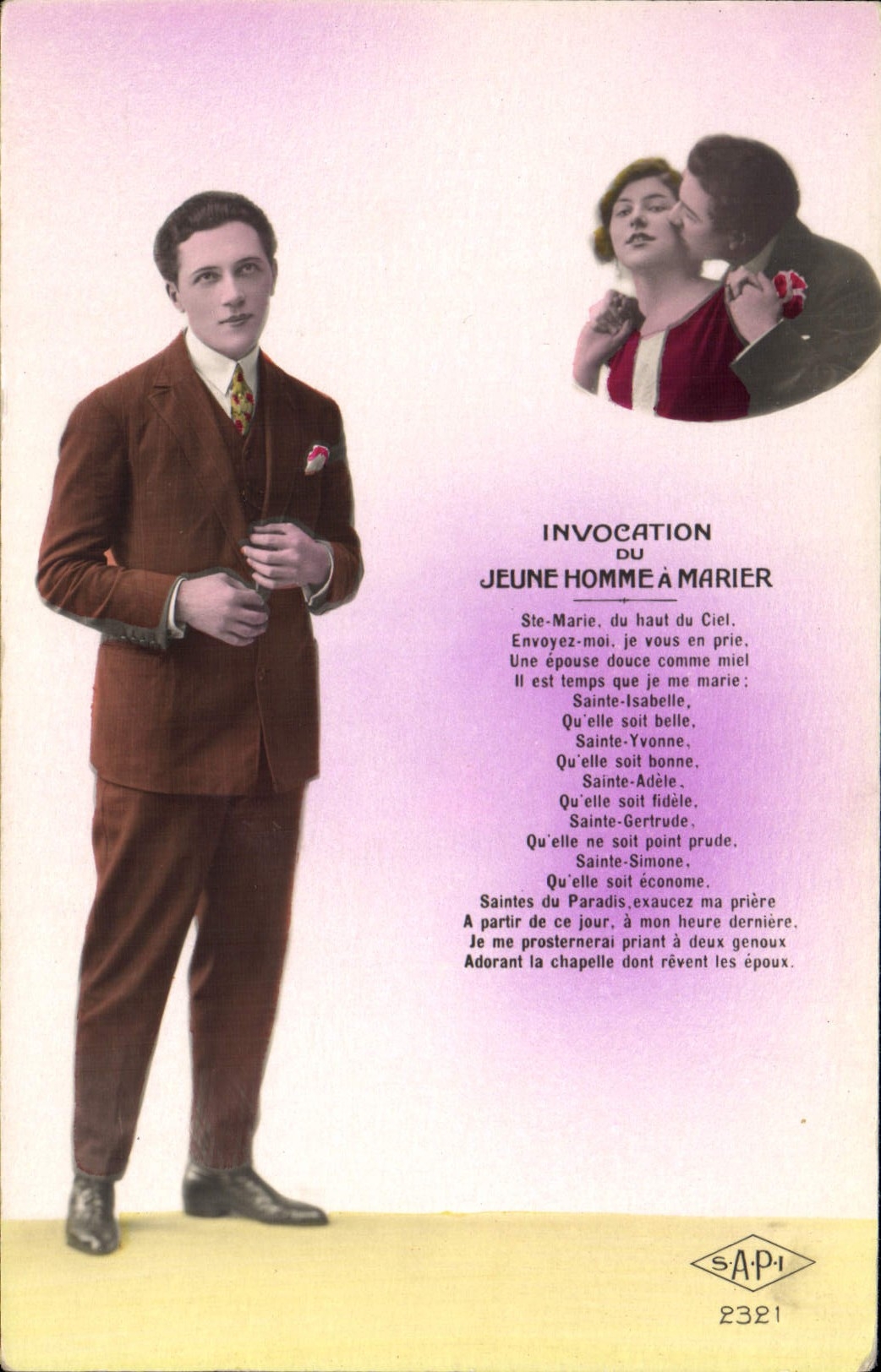 CPA Invocation Du Jeune Homme A Marier