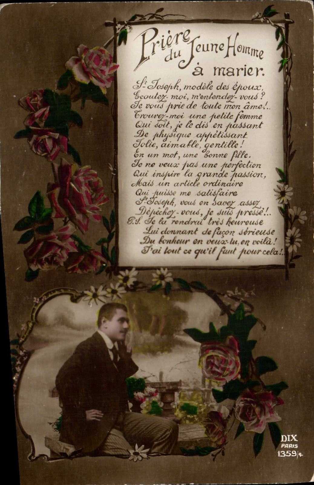 CPA Piere Du Jeune Homme A Marier Mariage