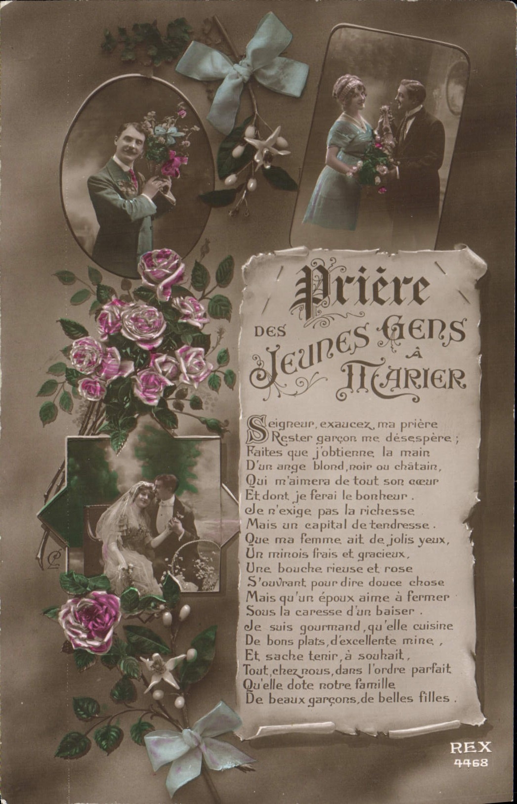 CPA Priere Jeunes Gens a Marier