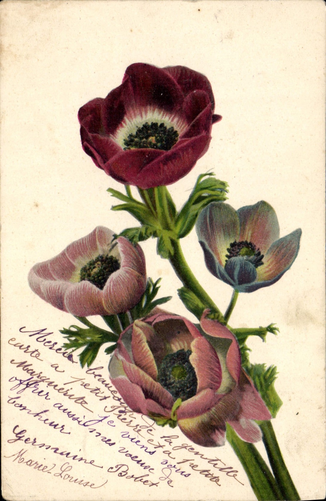 CPA Fantaisie Fleurs