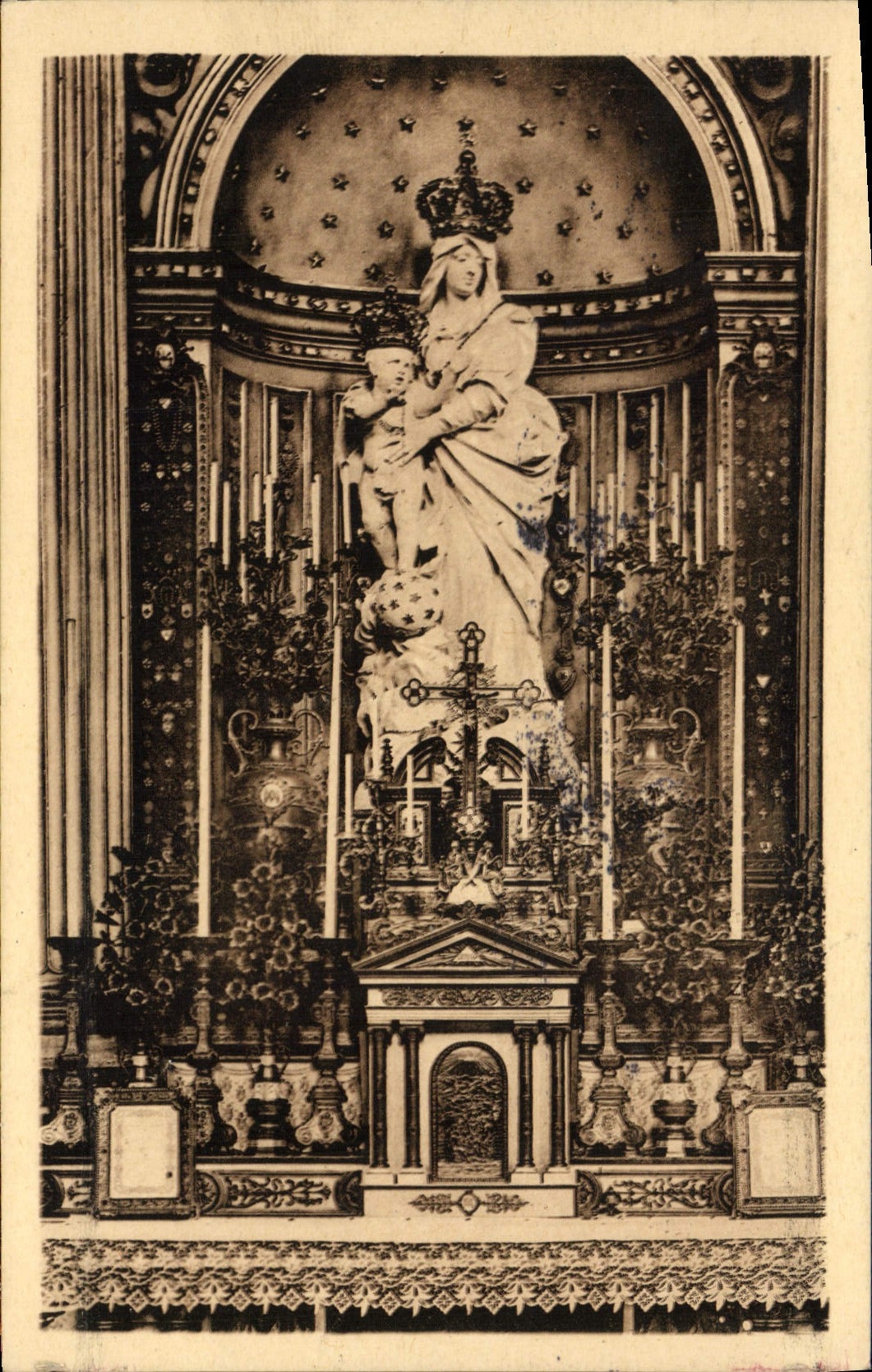 VINTAGE POSTCARD Paris Notre Dame Of the Victories Privileged Furnace bridge