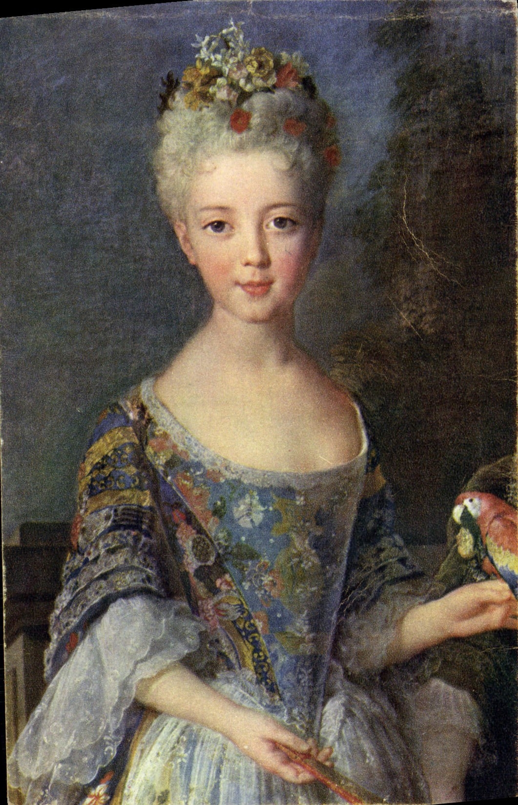 MODERN CARD Portrait of Catherine de Bethisy Museum of Versailles Parrot