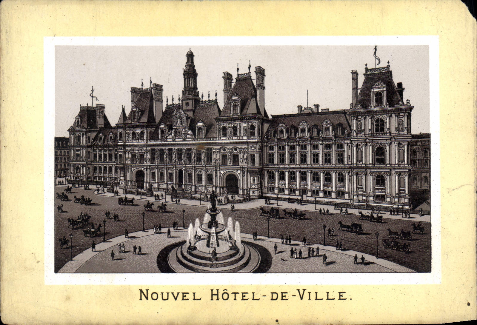 VINTAGE POSTCARD Paris New Town hall