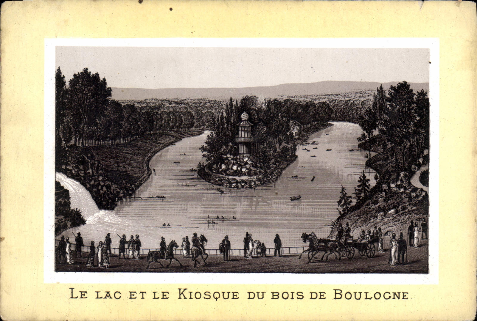 CPA Paris Le Lac Et Le Kiosque Du Bois De Boulogne