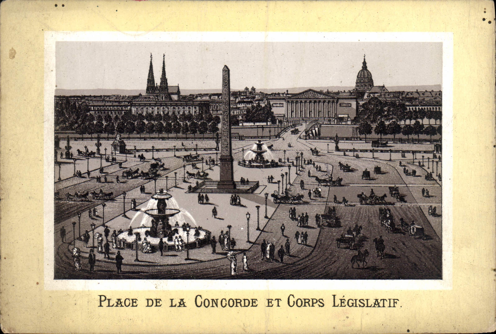 VINTAGE POSTCARD Paris Places Harmony And Legislative Body