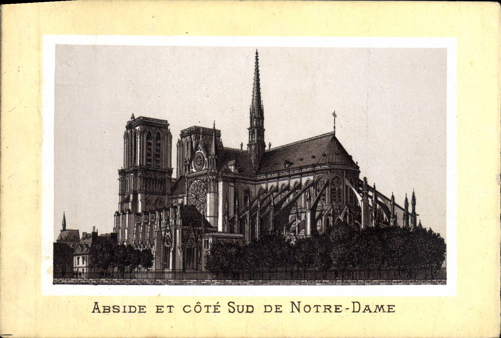 CPA Paris Abside Et Cote Sud De Notre Dame