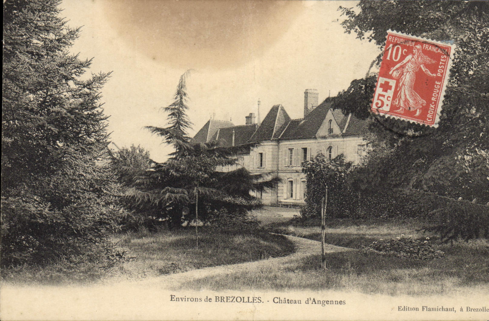 POSTAL Surroundings De Brezolles Castle D Angennes de la VENDIMIA