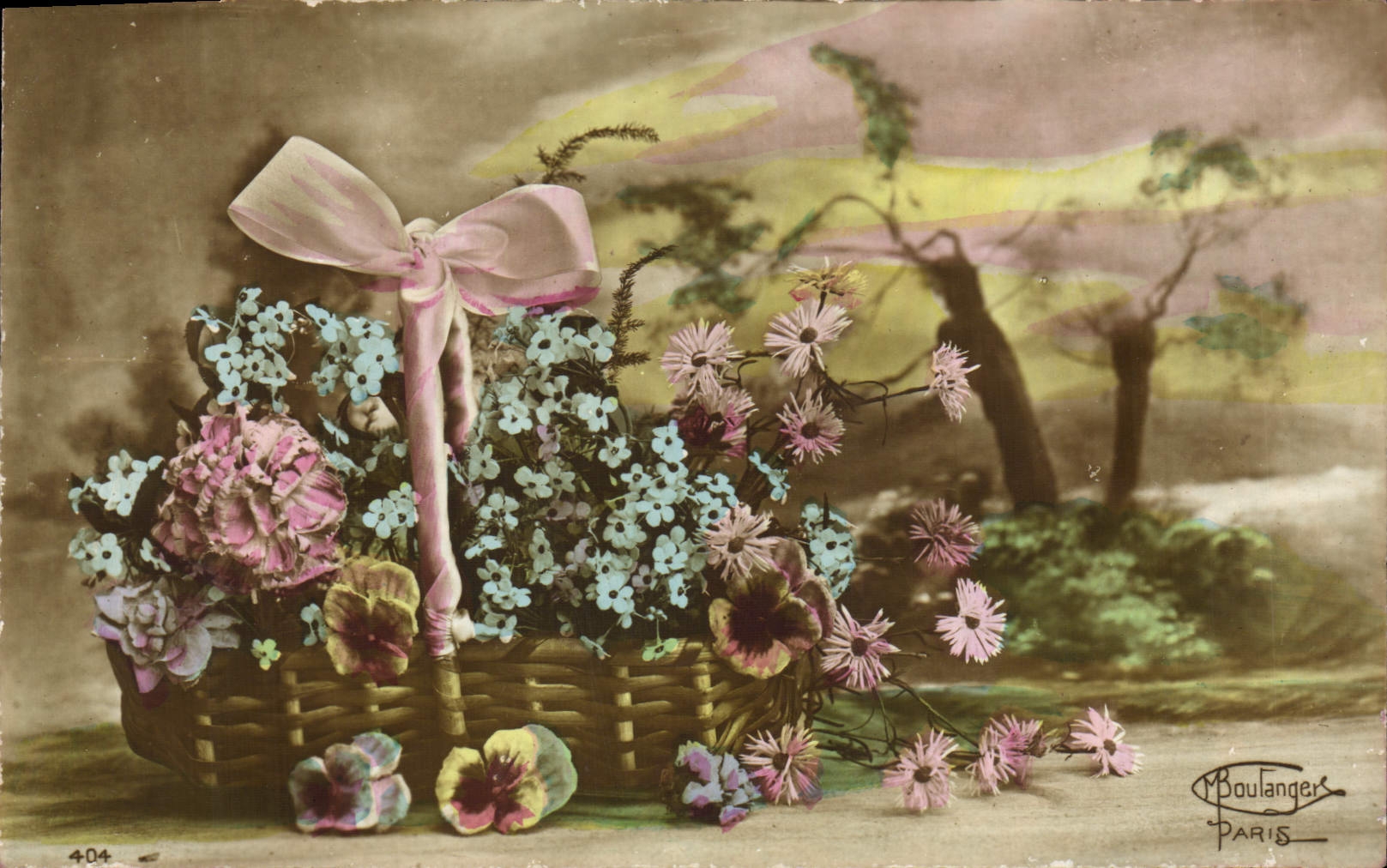 CPA Fantaisie Fleurs