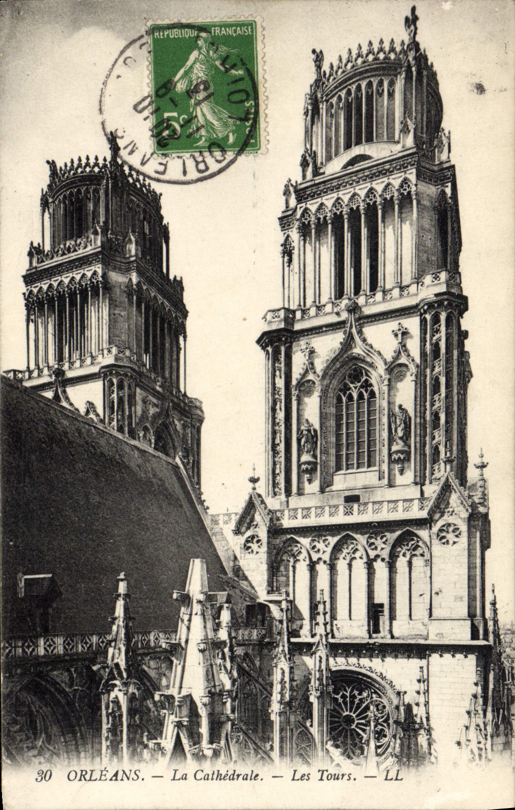 CPA Orleans La Cathedrale Les Tours