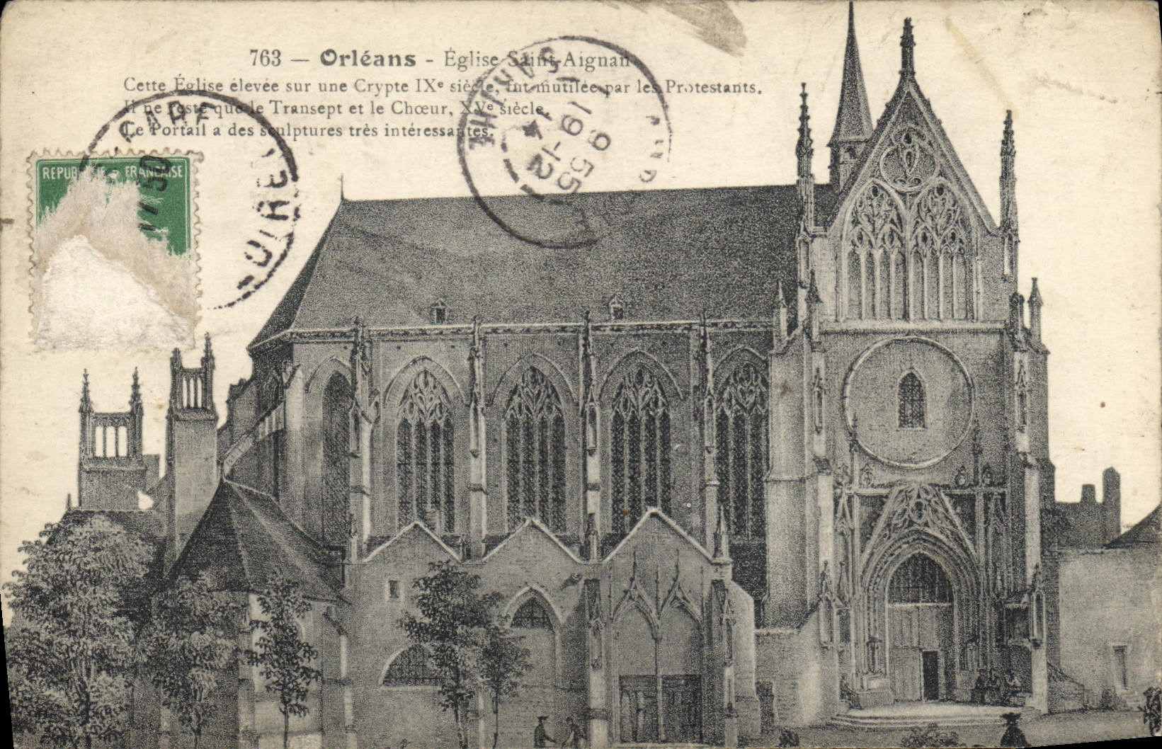 CPA Orleans Eglise Saint Aignan