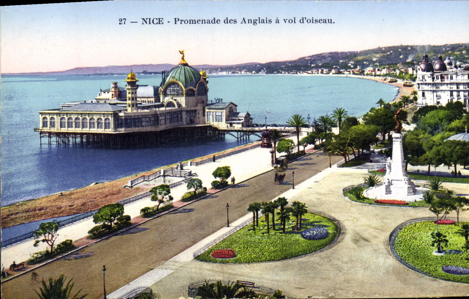 La caminata de la POSTAL de la VENDIMIA Niza del inglés como el cuervo vuela