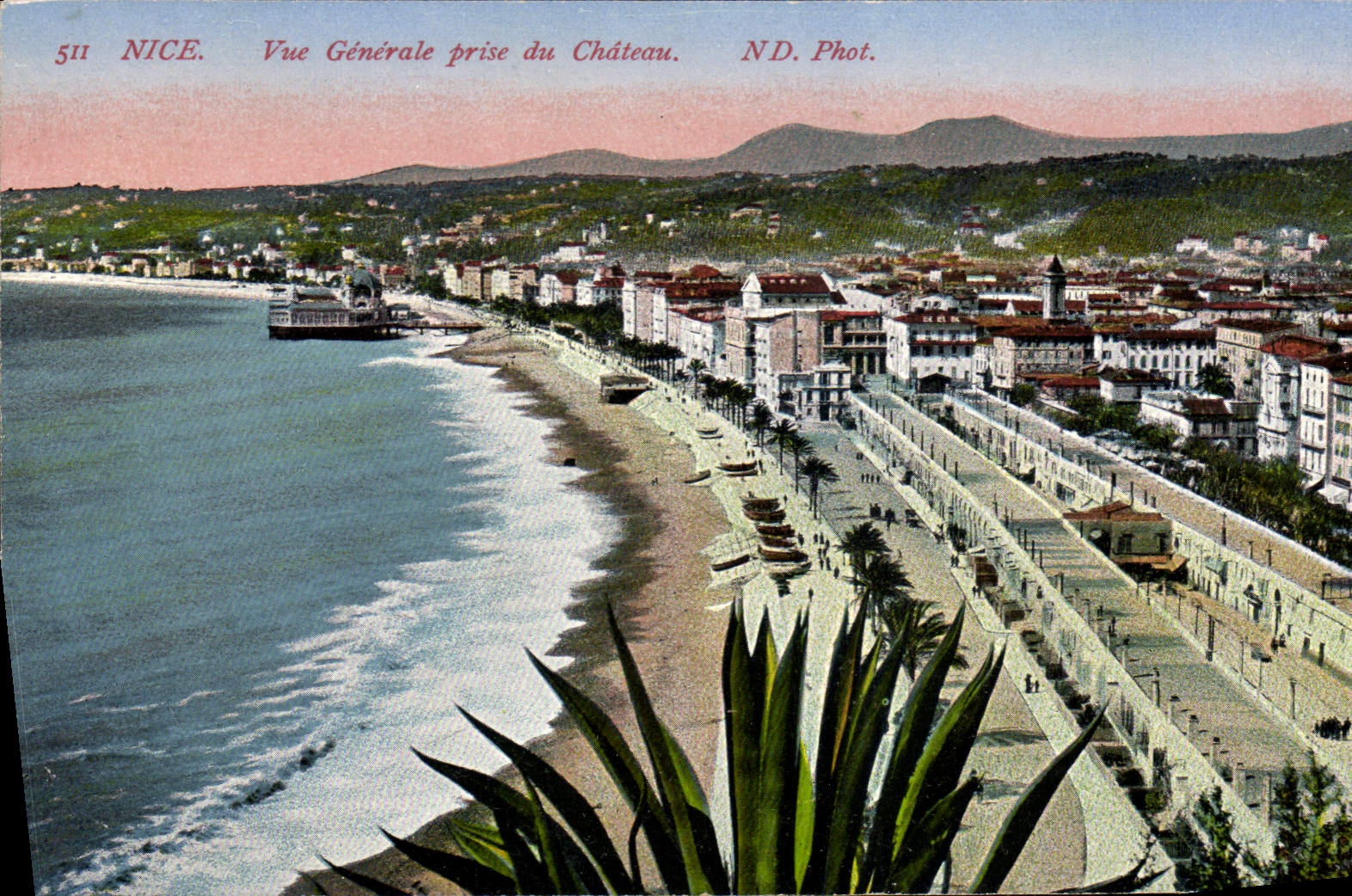 CPA Nice Vue Generale Prise Du Chateau
