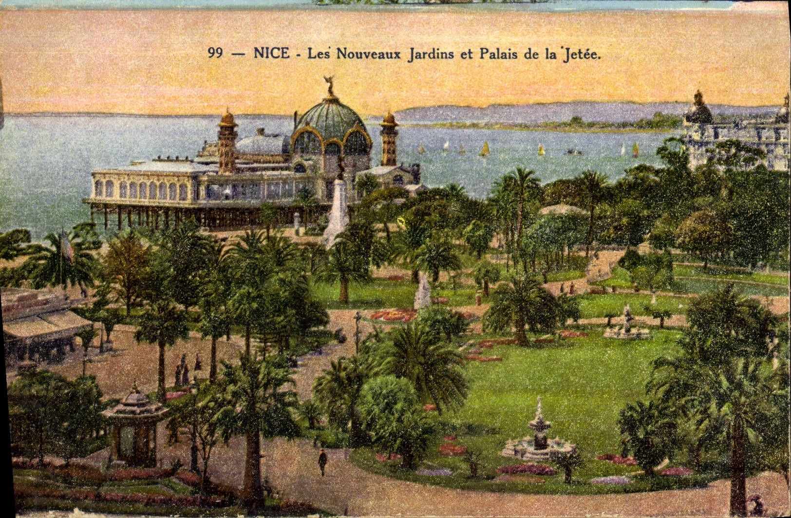 CPA Nice Les Nouveaux Jardins Et Palais De La Jetee