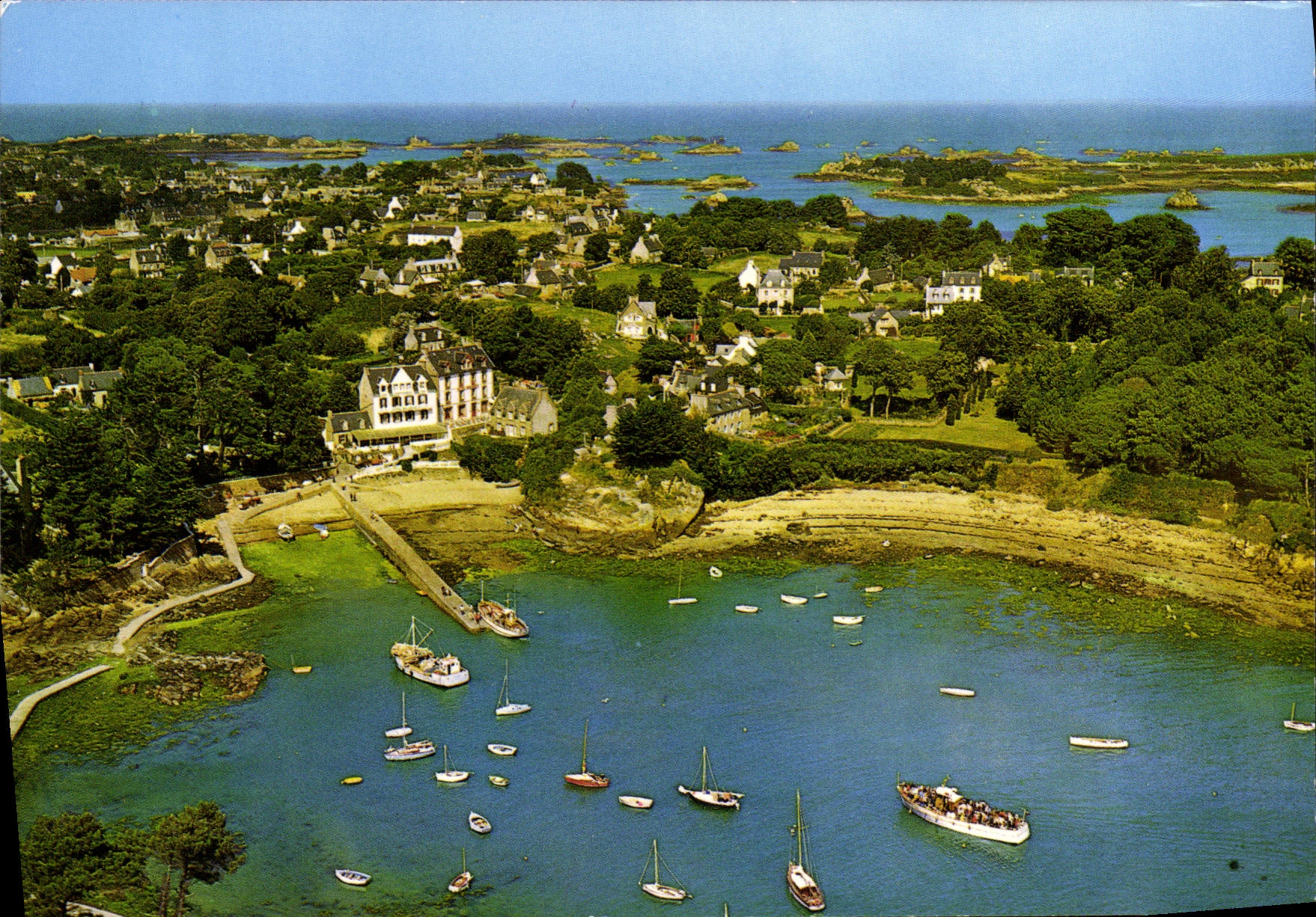 MODERN CARD Island De Brehat the Island Of the Flowers Closed Port