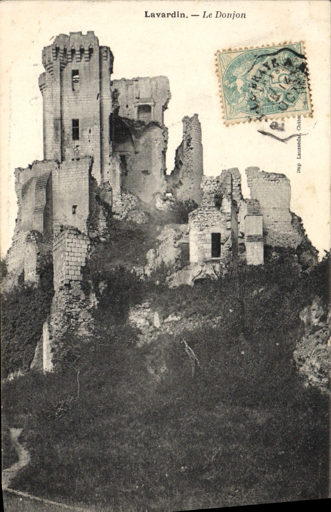 POSTAL Lavardin de la VENDIMIA la subsistencia