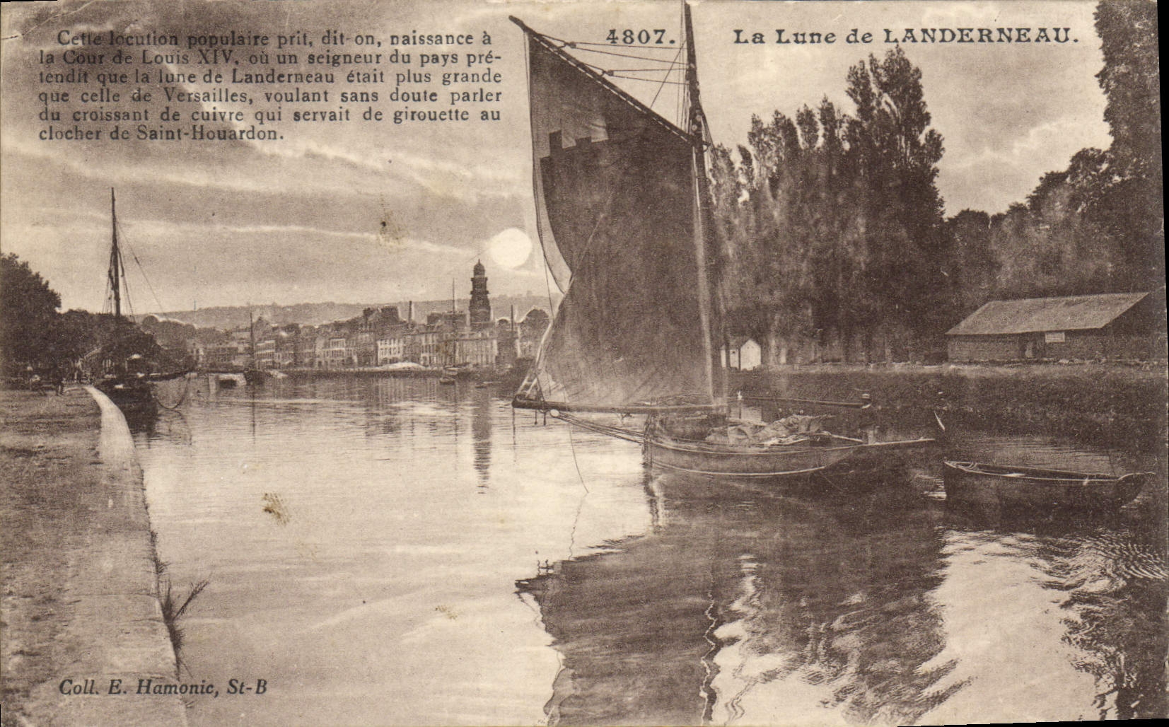 CPA La Lune De Landerneau Bateau