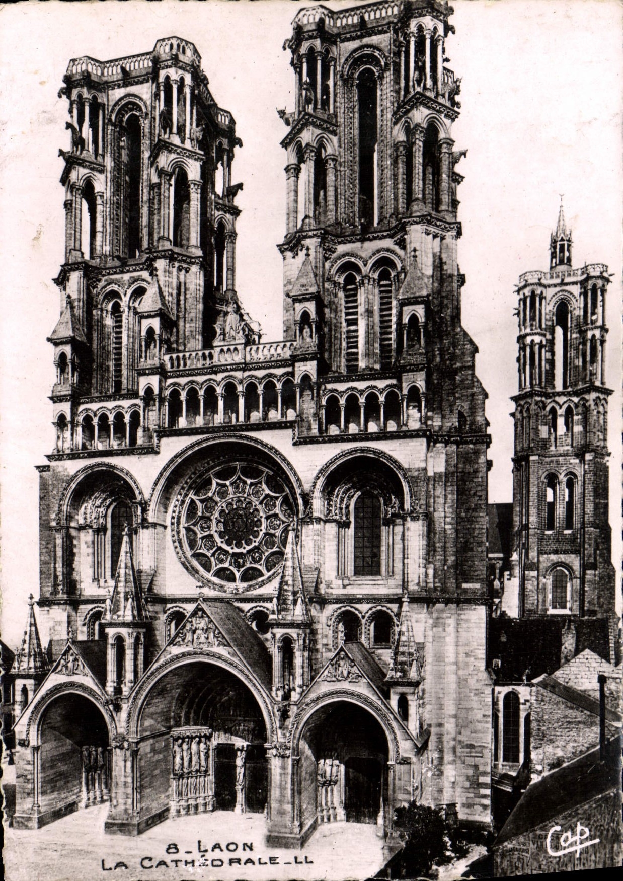 POSTAL MODERNA Laon la catedral