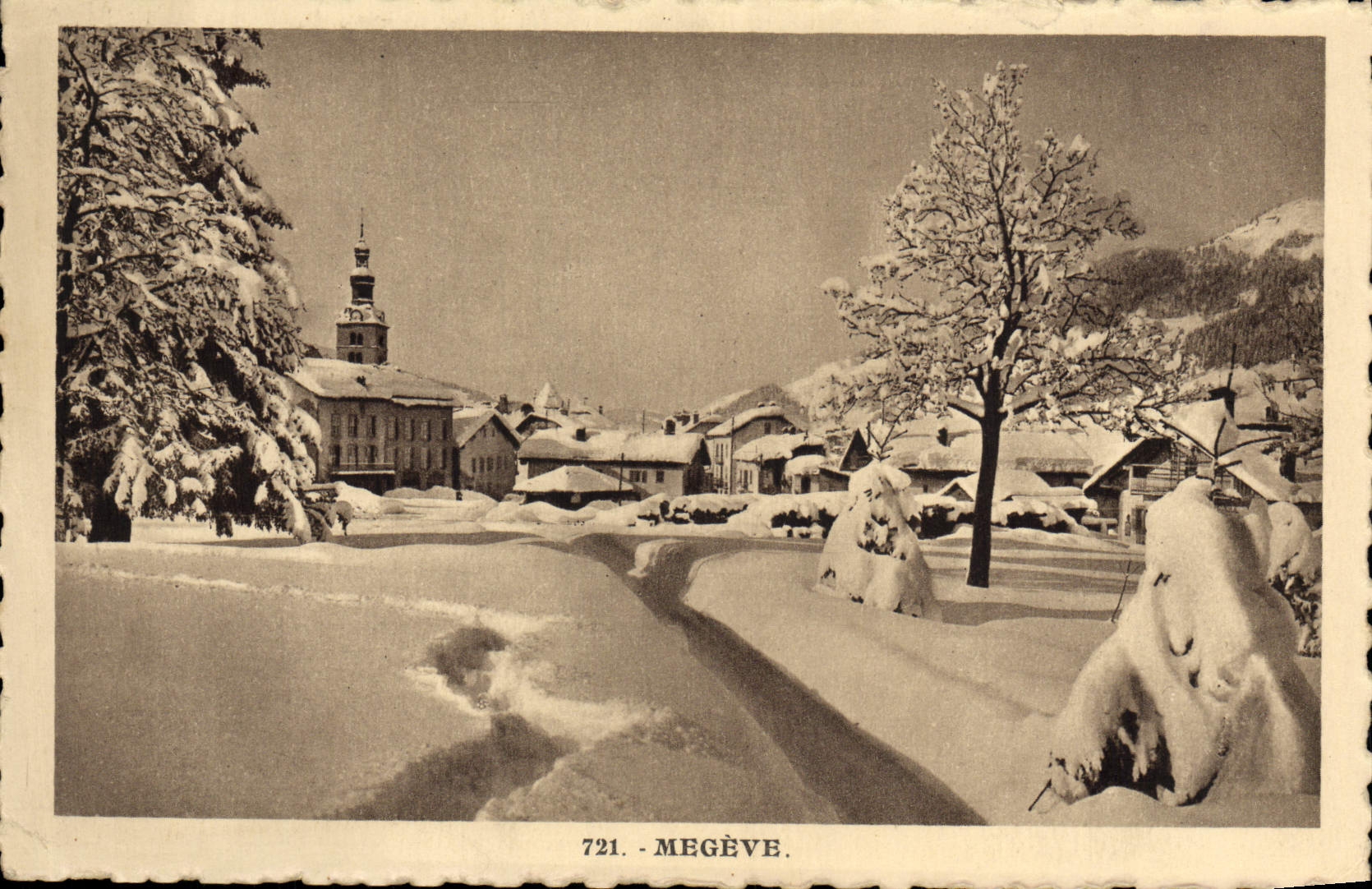 VINTAGE POSTCARD Megeve