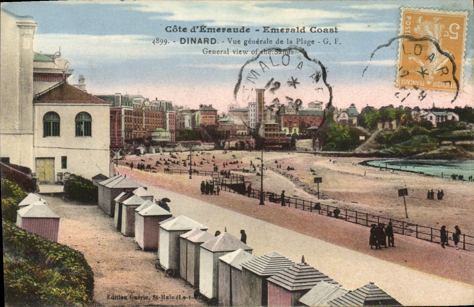 CPA Dinard Vue Generale De La Plage