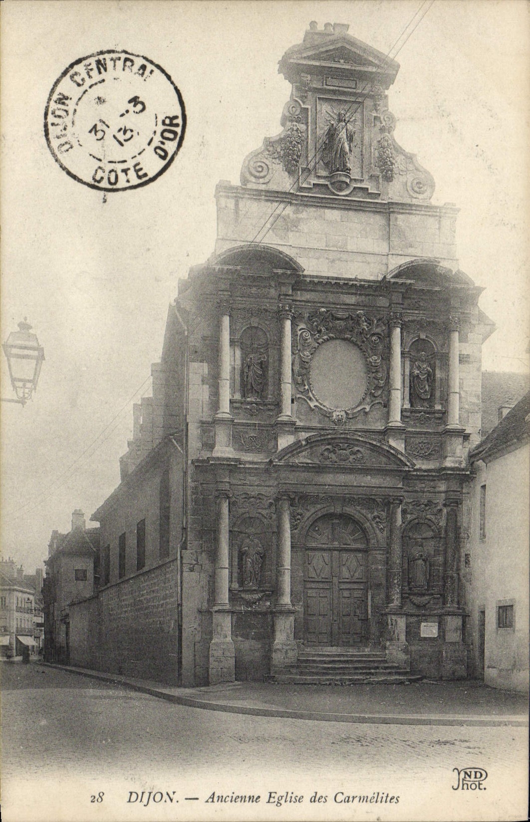VINTAGE POSTCARD Dijon Old Church Of the Carmelite nuns