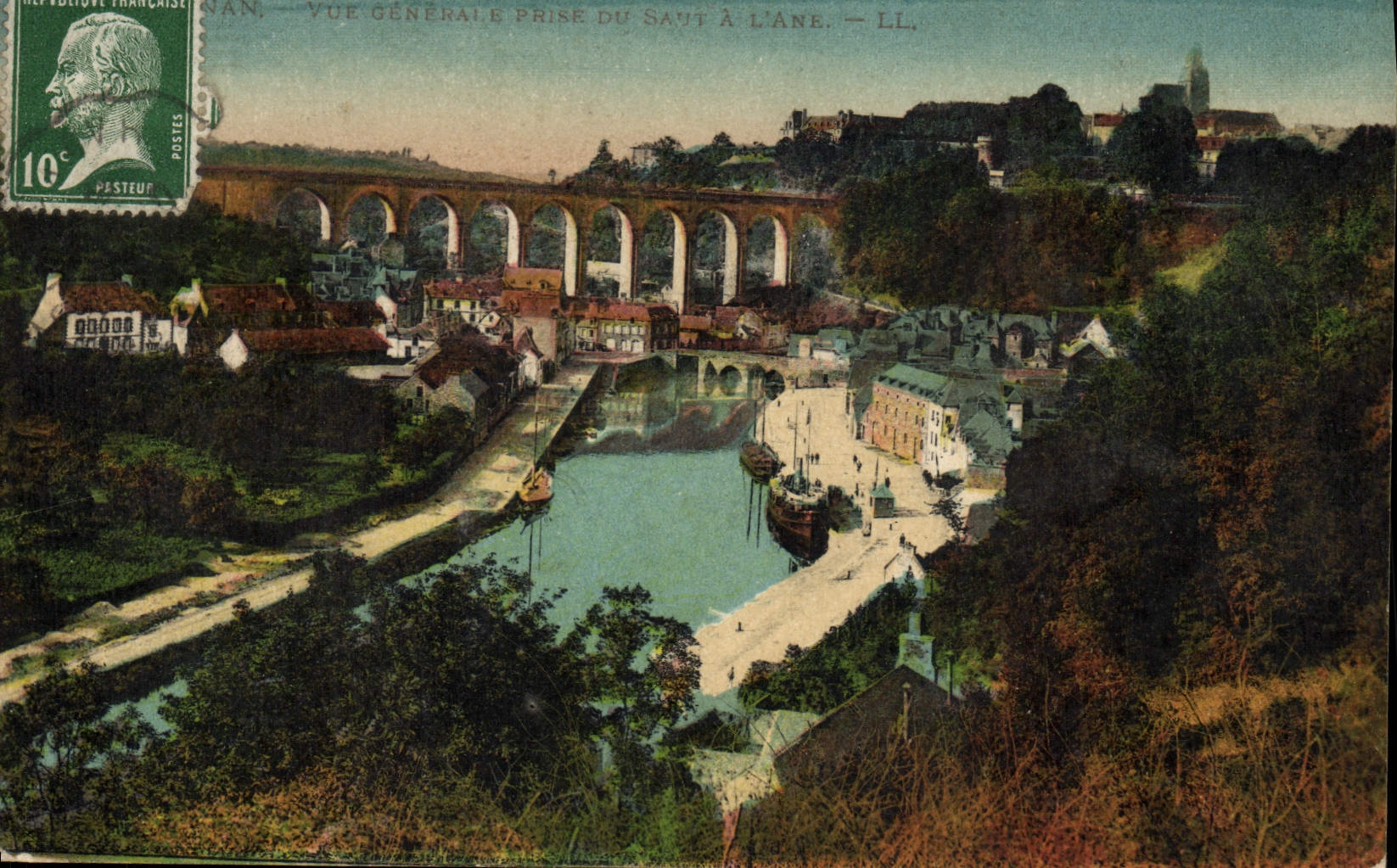 VINTAGE POSTCARD Dinan View taken of the jump to the ass