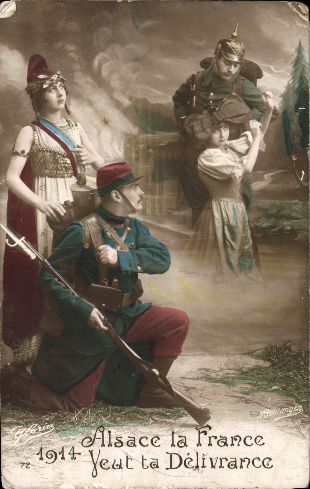 CPA Alsace La France Veut Ta Delivrance militaria