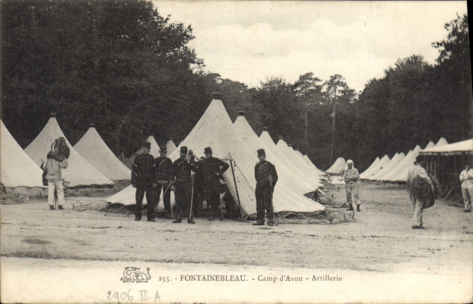CPA Fontainebleau Camp D'Avon Artillerie Militaria