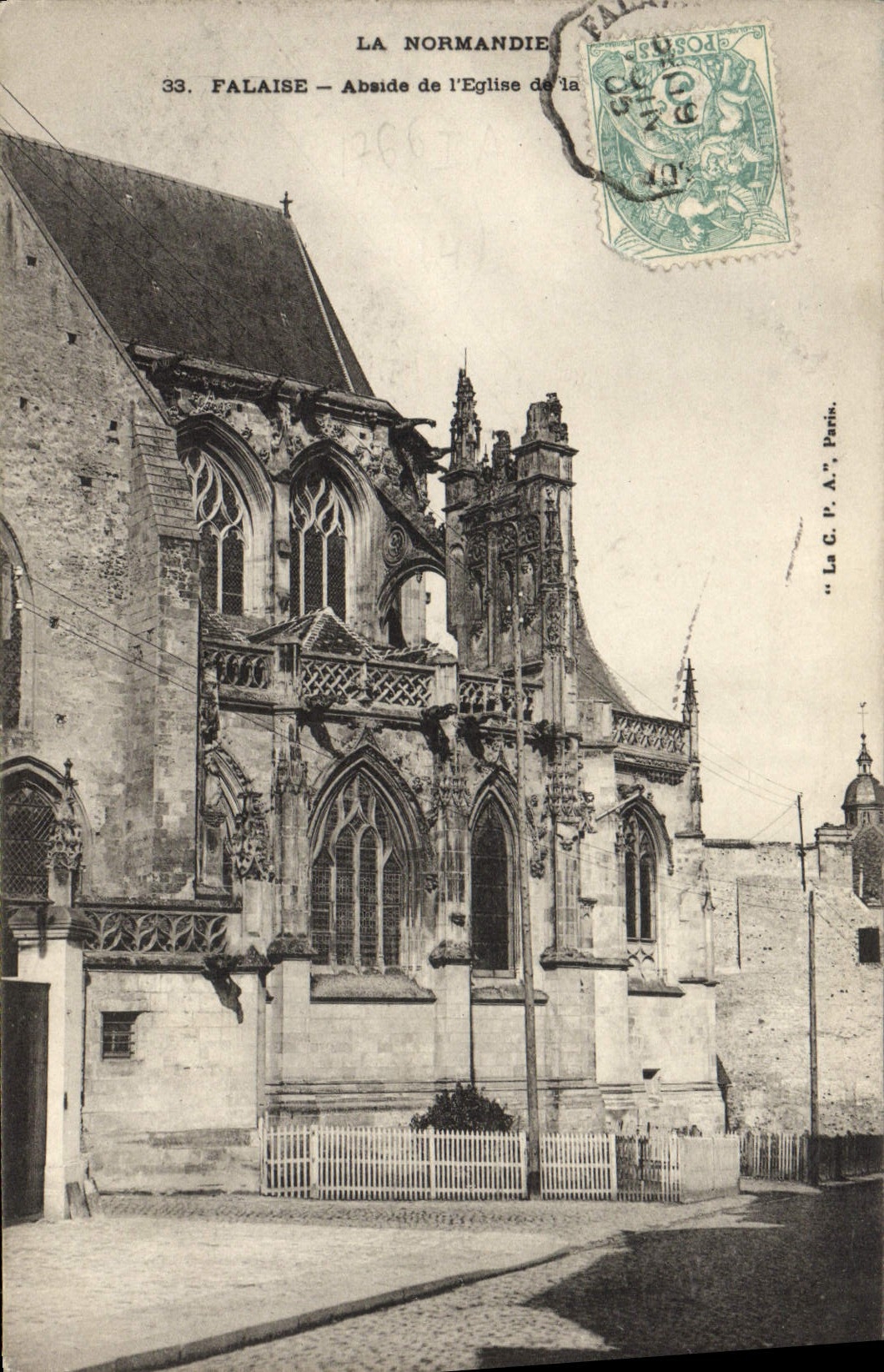 VINTAGE POSTCARD Normandy Cliff Apse De I' Eglise