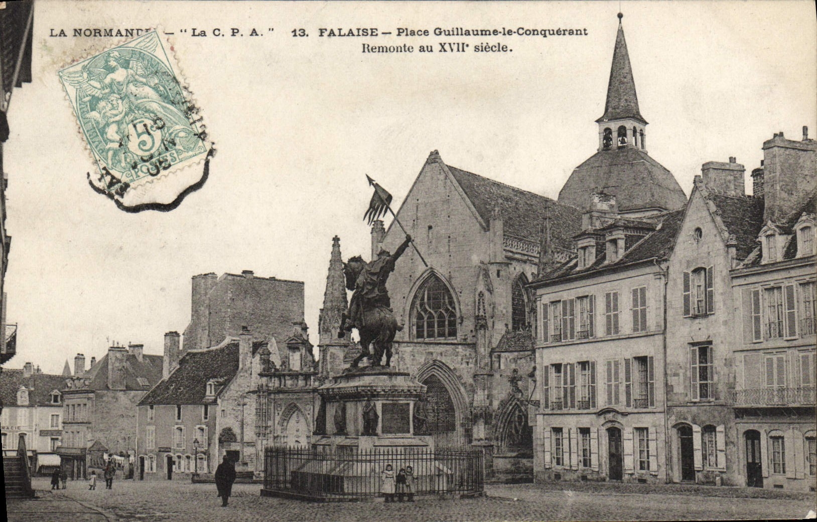 VINTAGE POSTCARD Falaise Places William the Conqueror