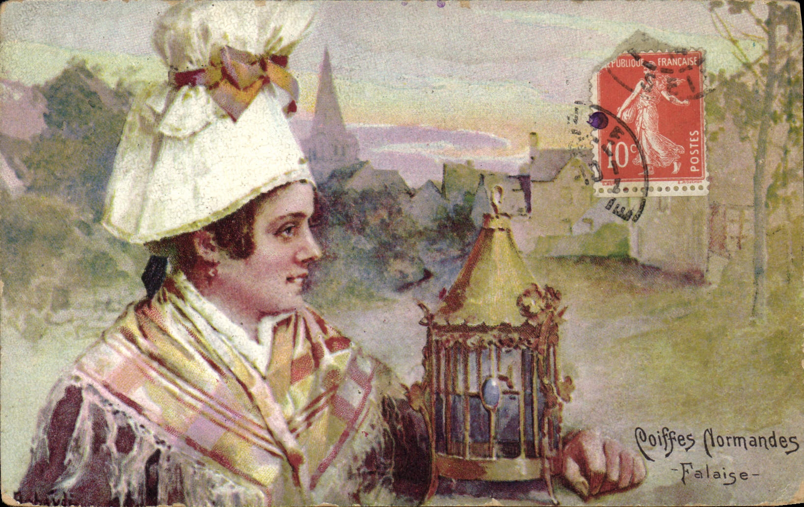 El acantilado de la POSTAL de la VENDIMIA capsula folklore de los normandos