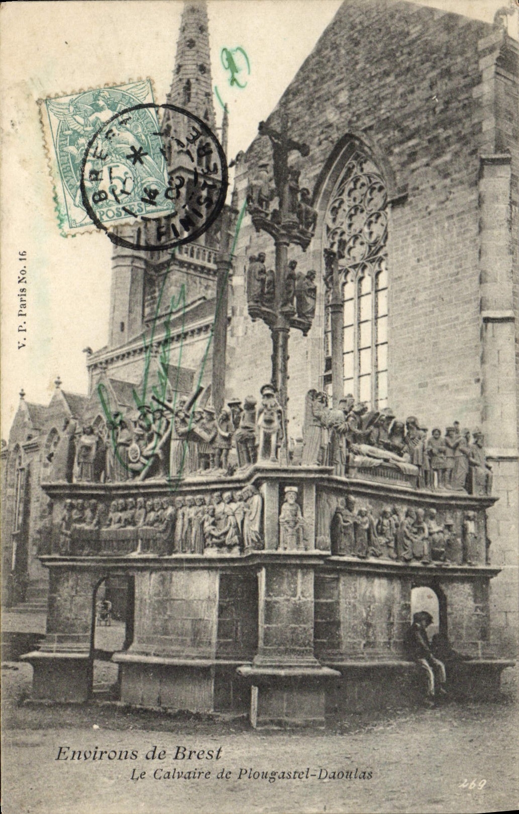 CPA Environs De Brest Le Calvaire De Plougastel Daoulas