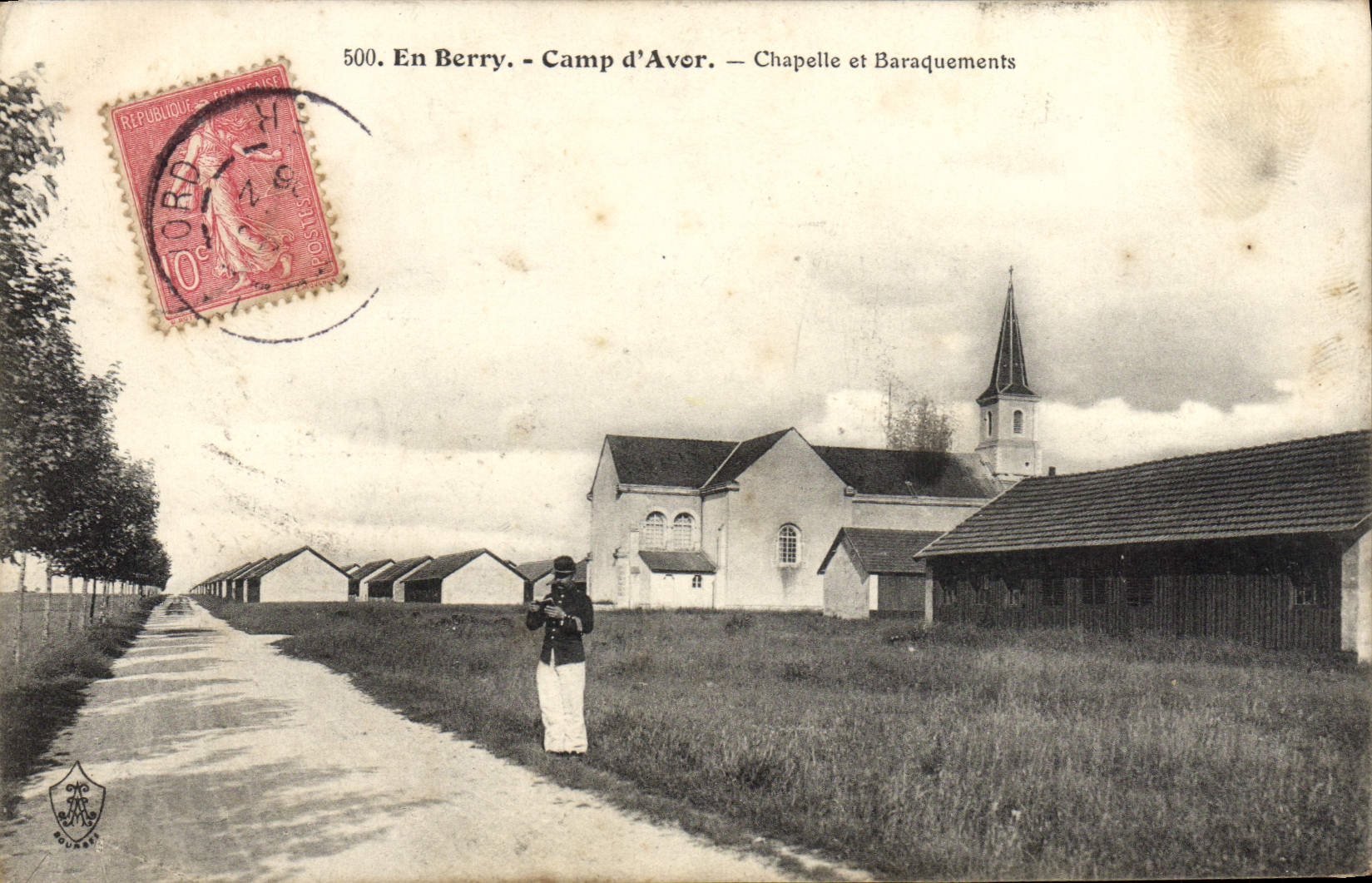 VINTAGE POSTCARD In Berry Camp D' Avor Vault And Baraquements Militaria