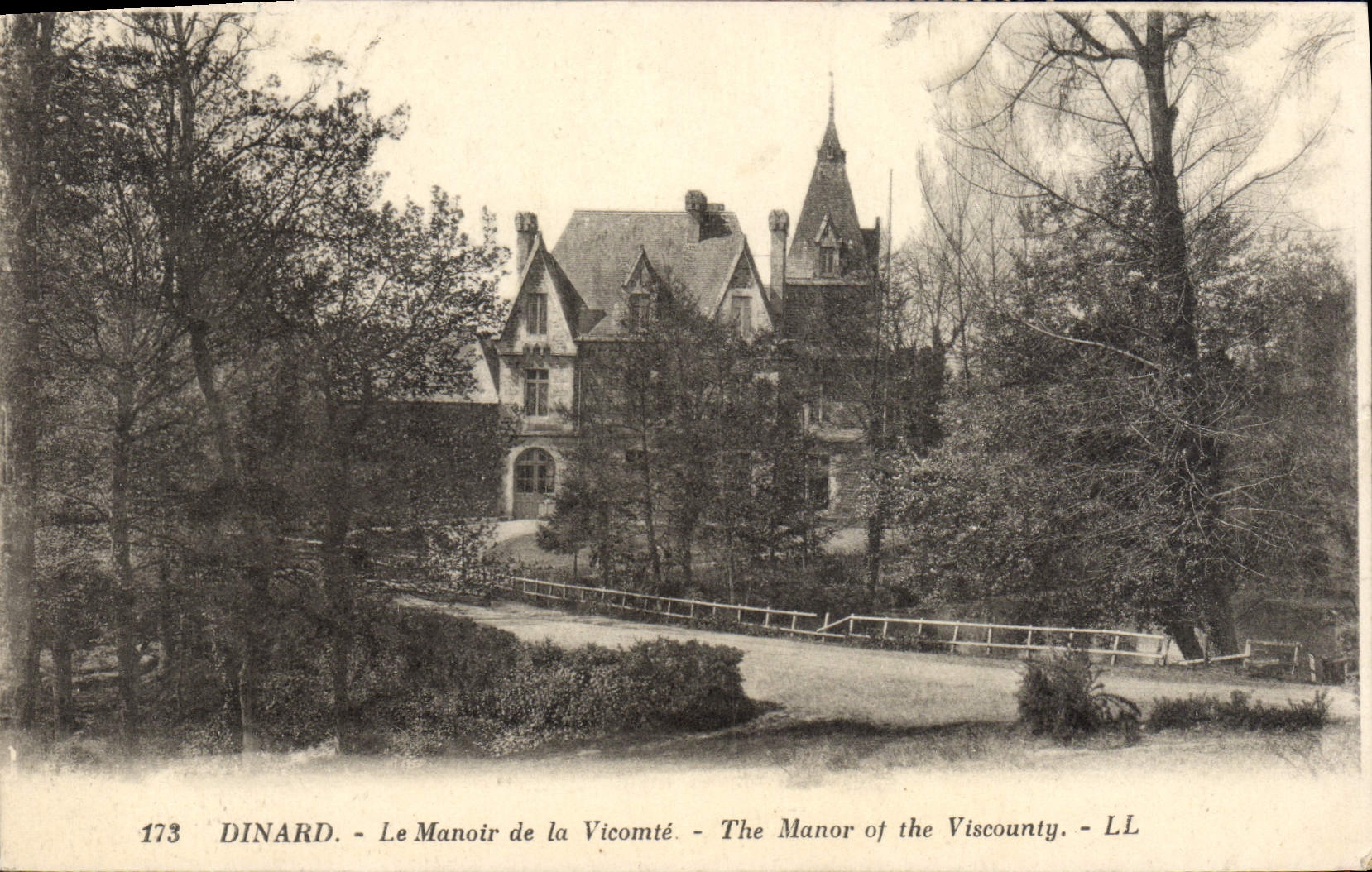 POSTAL Dinard de la VENDIMIA el señorío del vizconde