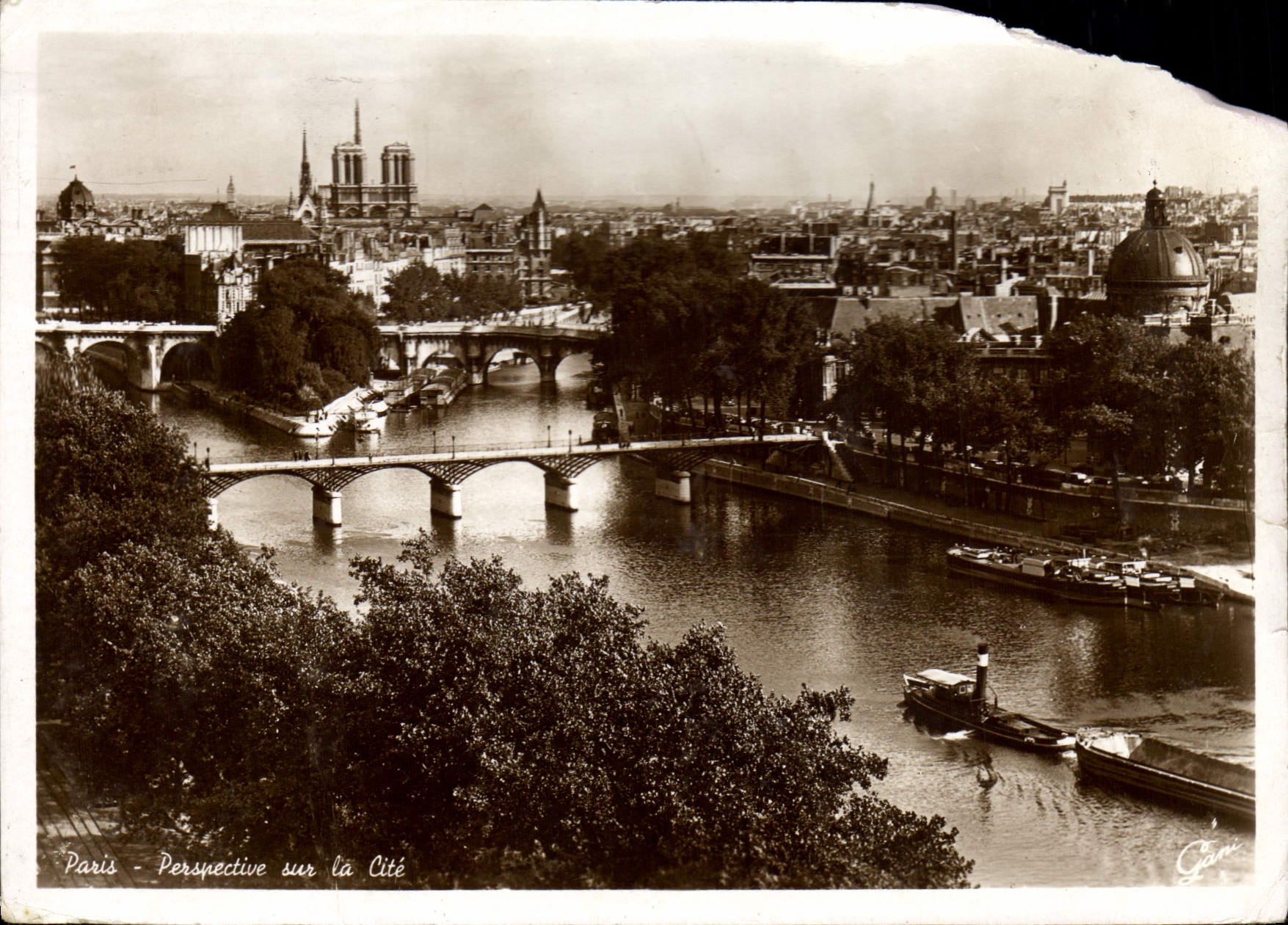 CPA Paris Perspective sur La Cite