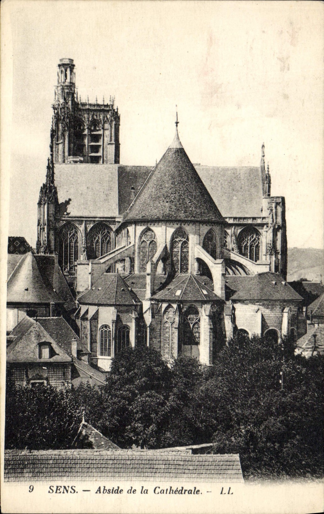 De la VENDIMIA de la POSTAL Apse Sens de la catedral