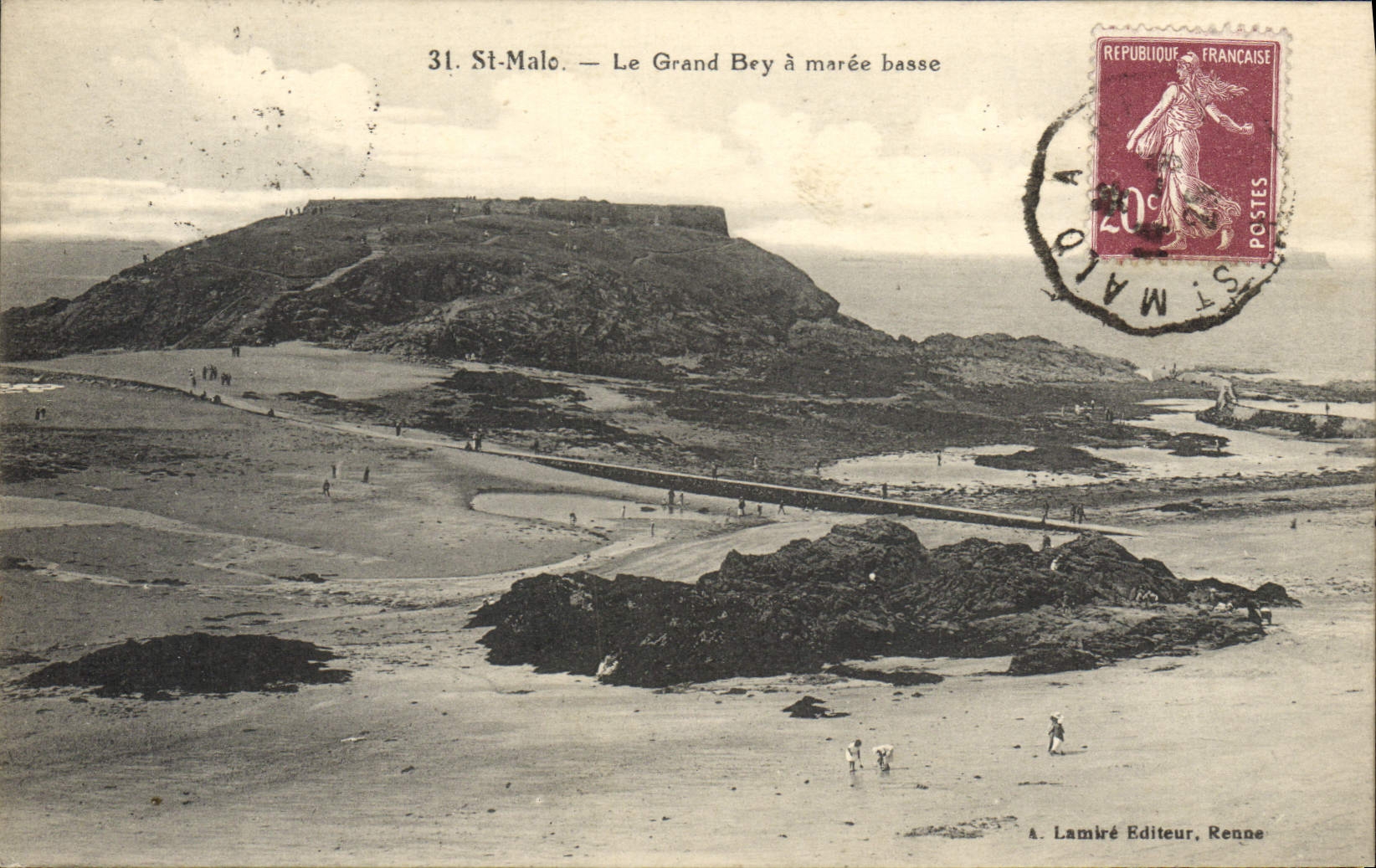 CPA St Malo Le Grand Bey A Maree Basse