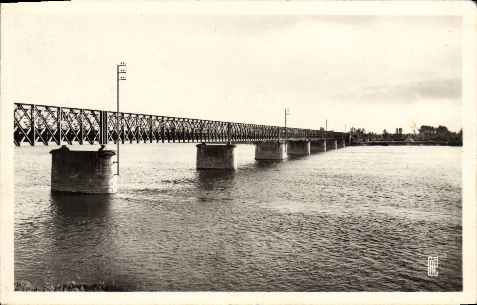 MODERN CARD Pouilly On the Loire the Large Bridge Daguin Seal