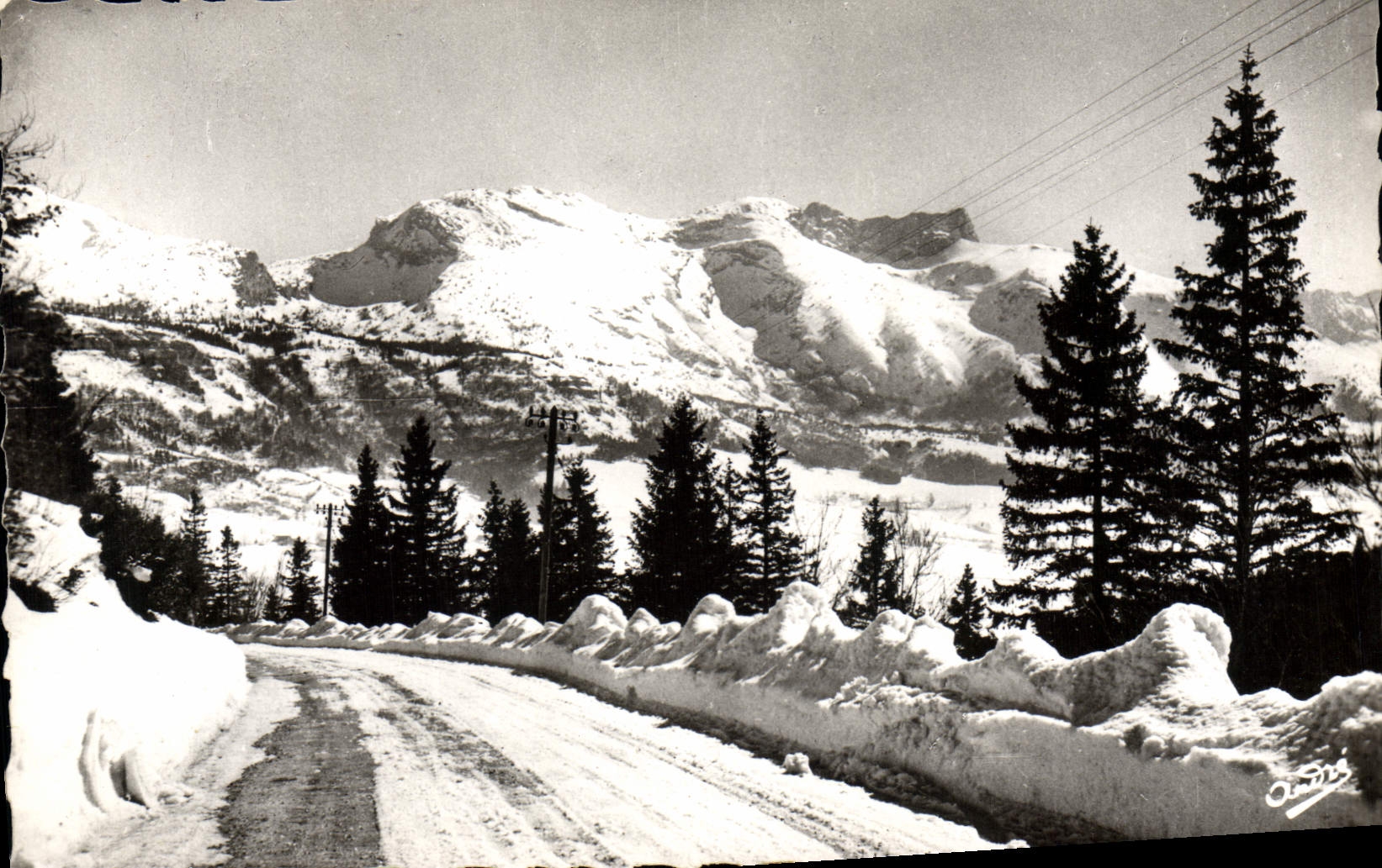 MODERN CARD the Beautiful French Alps Road De Lans has Autrans by the Collar of the Perrin Cross At the bottom the Collar of the Arc and Corn