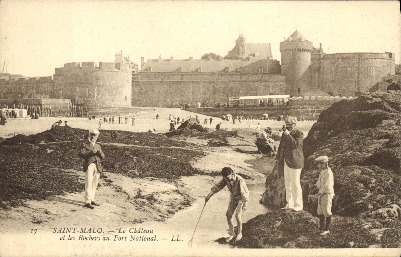 CPA Saint Malo Le Chateau Et Les Rochers Au Fort National