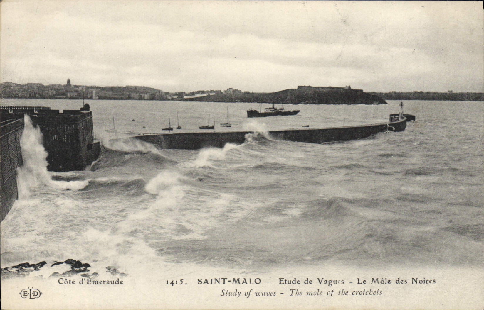 VINTAGE POSTCARD Holy Malo Details Of Vaguenesses the Mole Of the Black ones