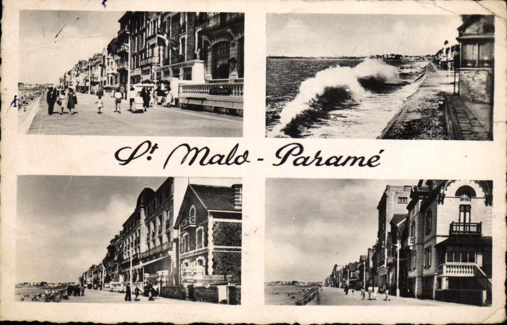 POSTAL MODERNA Malo santo Parame la presa y los hoteles