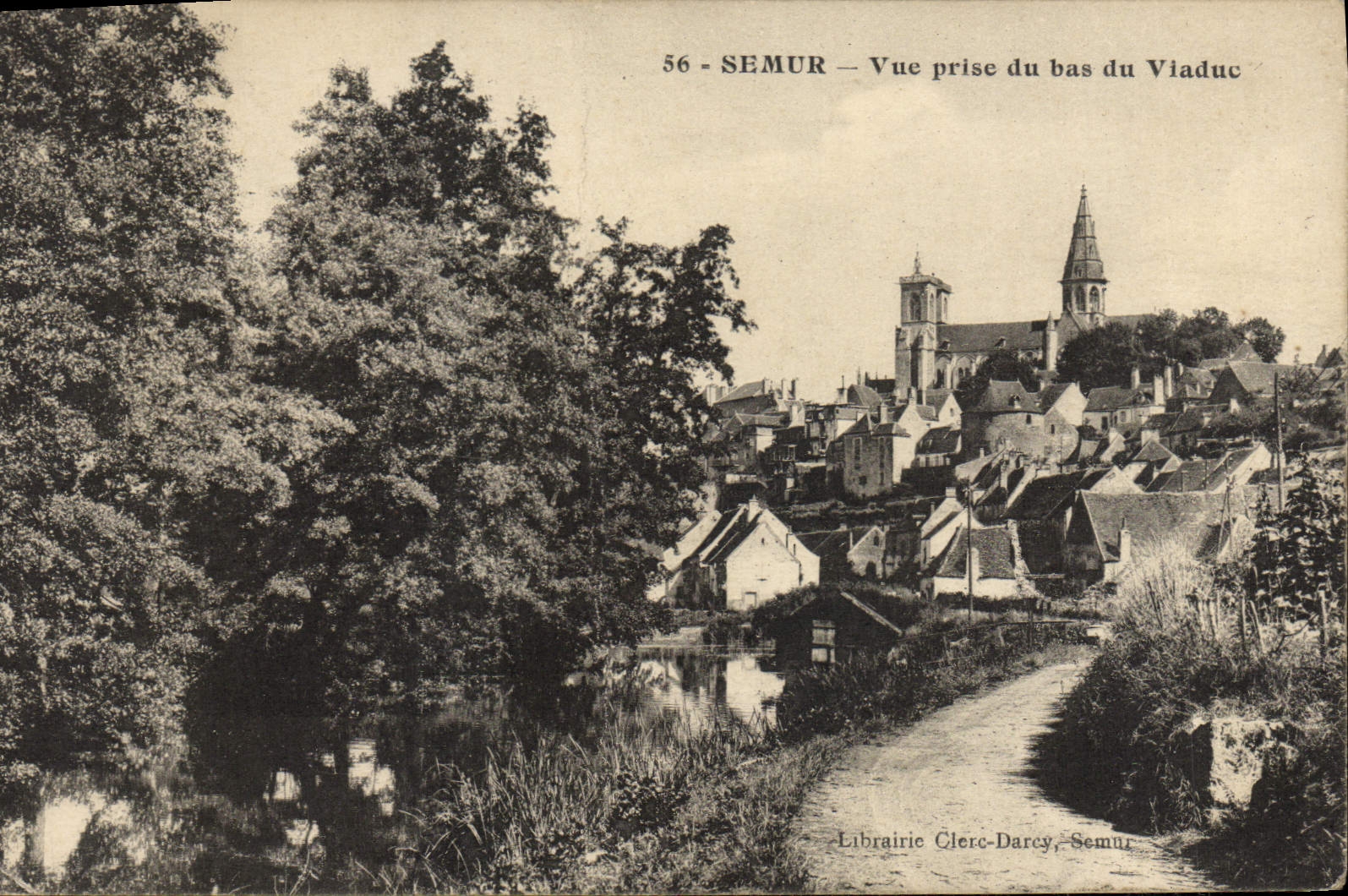 CPA Semur Vue Prise Du Bas Du Viaduc