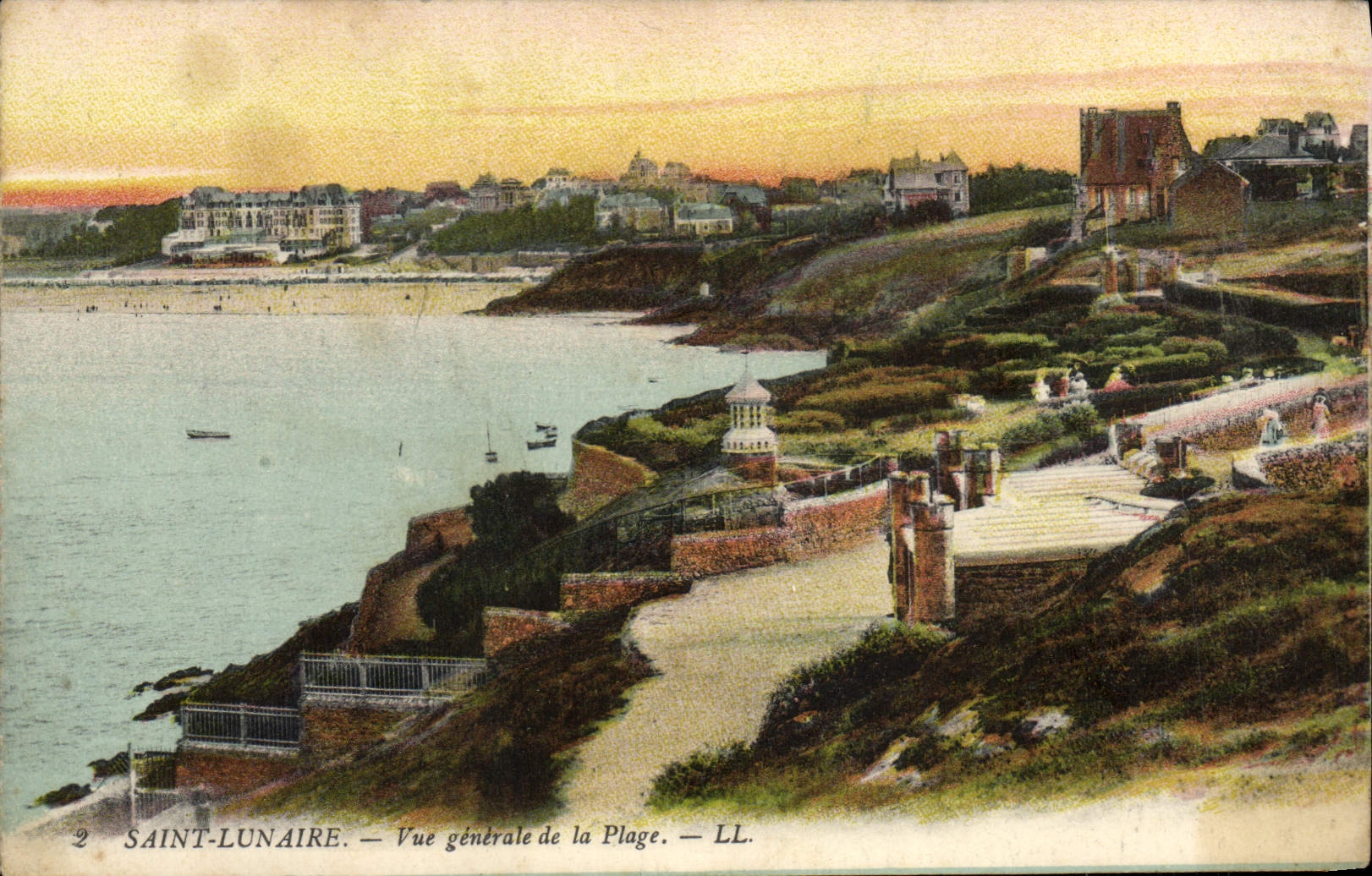 VINTAGE POSTCARD Holy Lunar View Of the Beach