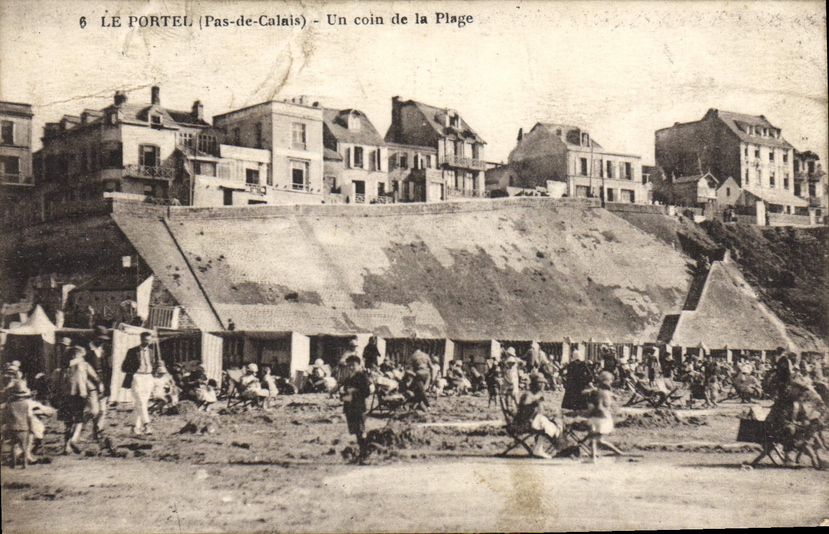 POSTAL Portel de la VENDIMIA una esquina de la playa